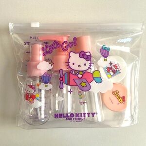 Hello kitty travel cosmetics and skincare containers